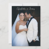 Trouwfoto Keepsake Dank u Bedankkaart (Voorkant)