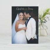 Trouwfoto Keepsake Dank u Bedankkaart (Staand voorkant)