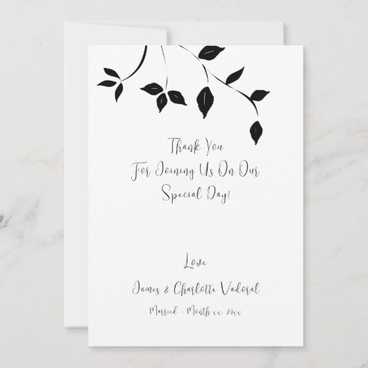 Trouwfoto Keepsake Dank u Bedankkaart (Achterkant)