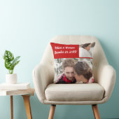Trouwfoto kussen gemakkelijk gepersonaliseerd (Stoel)