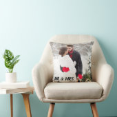 Trouwfoto kussen gemakkelijk gepersonaliseerd (Stoel)