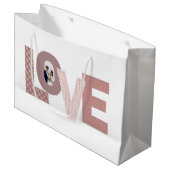 Trouwfoto Liefde Cgift Zak Groot Cadeauzakje (Voorkant Gekanteld)