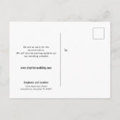 Trouwfoto Liefde is Geduldig Sla Nieuwe Datum Op Aankondigingskaart (Achterkant)