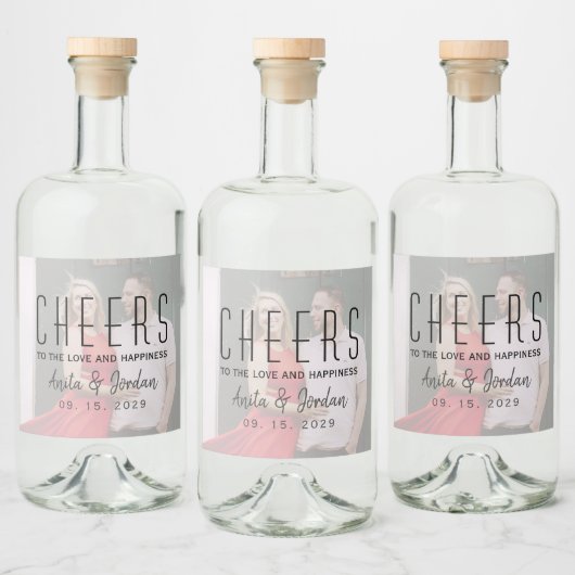 Trouwfoto Liquor Fles Label Likeurfles Etiket (Flessen)