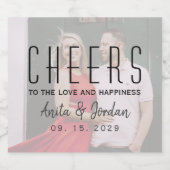 Trouwfoto Liquor Fles Label Likeurfles Etiket (Enkel label)