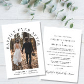 Trouwfoto met boog Wedding Arch Foto Bruiloft Aankondiging