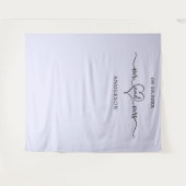 Trouwfoto met hart en lavendel Mr Mrs Wandkleed (Voorkant (horizontaal))