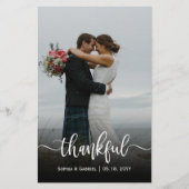 Trouwfoto met laag budget Bedankkaart Bedankt (Voorkant)