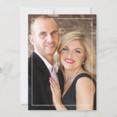 Trouwfoto met monogram in Parijs Save The Date (Achterkant)