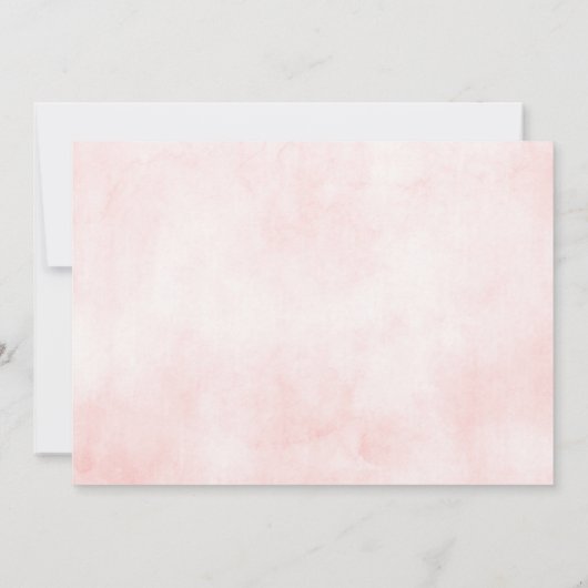Trouwfoto met Navy Blue Leisteen Stof Blush Bloeme Save The Date (Achterkant)