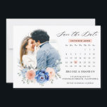 Trouwfoto met Navy Blue Leisteen Stof Blush Bloeme Save The Date<br><div class="desc">Navy blue blush roze bloemen trouwfoto save the date kaart met elegante boeket van navy blue,  koningsblauw,  wit,  blush tuinhoudend,  hortensia en salie groene eucalyptus bladeren. Neem contact met me op voor hulp bij het aanpassen of als je een ander product met dit ontwerp nodig hebt.</div>