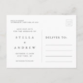 Trouwfoto met pootafdrukken om datum te besparen aankondigingskaart (Achterkant)