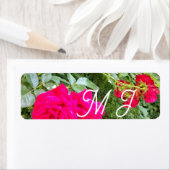 Trouwfoto met Rode Rozen Etiket (Insitu)