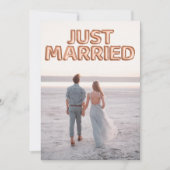 Trouwfoto met roze gouden ballonnen aankondiging (Voorkant)