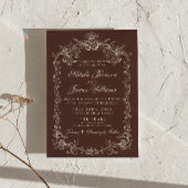 Trouwfoto met vintage espressocode in QR-code Kaart