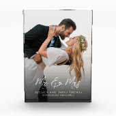 Trouwfoto Mijnheer en Mevrouw Persoonlijk Geschenk Fotoblokken (Voorkant)