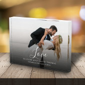 Trouwfoto Minimalistische Koppel Calligrafie Liefd Fotoblokken