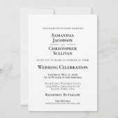 Trouwfoto Minimalistische Verticale Trouwkaart Kaart (Achterkant)