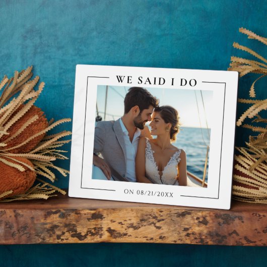 Trouwfoto Moderne herinnering Fotoplaat (Zijkant)