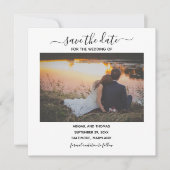 Trouwfoto Moderne kalligrafie Save the Date (Voorkant)