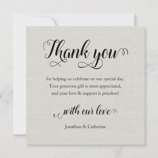 Trouwfoto Mozaïek met Monogram Bedankje Kaart (Achterkant)