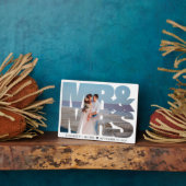 Trouwfoto Mr. Mevrouw Nieuwgetrouwd Fotoplaat (Zijkant)