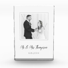 Trouwfoto Mr & Mrs Naam Datum Aandenken Fotoblokken