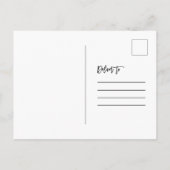 Trouwfoto Net Getrouwd Brush Script Modern Briefkaart (Achterkant)