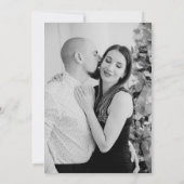 Trouwfoto op het altaar save the date (Achterkant)