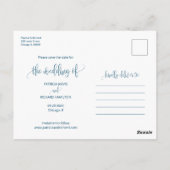 Trouwfoto opslaan datum briefkaart (Achterkant)