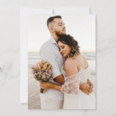 Trouwfoto opslaan terracotta Save the Date virtuel Kaart (Achterkant)