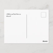 Trouwfoto-overlaytekst op krijtbord 'Dank je' Briefkaart (Achterkant)