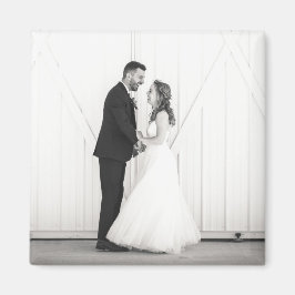 Trouwfoto Passen getrouwd Mr & Mrs Black White Fav Magneet