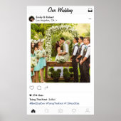 Trouwfoto Poster Sociale Media Stijl (Voorkant)