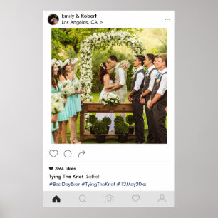 Trouwfoto Poster Sociale Media Stijl