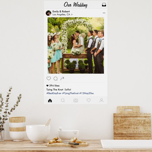 Trouwfoto Poster Sociale Media Stijl (Keuken)