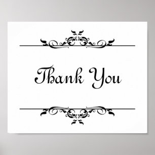 Trouwfoto prop bord Dank je elegante rol Poster