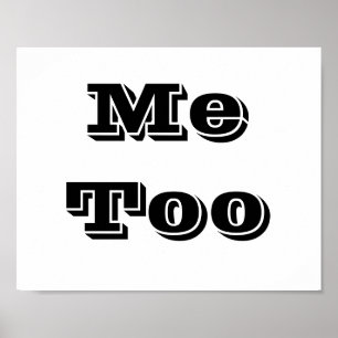 Trouwfoto prop bord "Me Too" Poster