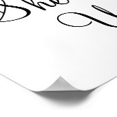 Trouwfoto prop bord 'Ze heeft ja gezegd' Poster (Hoek)