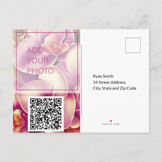 Trouwfoto QR Cd Save the Date Briefkaart (Achterkant)