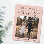 Trouwfoto QR-code Happily Ever After-feestje Aankondigingskaart