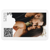 Trouwfoto QR-code Huwelijksaankondiging Magneet (Horizontaal)