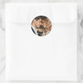 Trouwfoto Ronde Sticker (Tas)