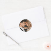 Trouwfoto Ronde Sticker (Envelop)