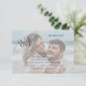 Trouwfoto  RSVP kaartje (Staand voorkant)