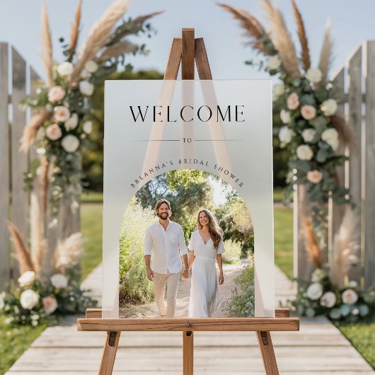 Trouwfoto Ruw Bevroren Bruiloft Feest Welkom Acryl Bord