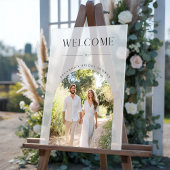 Trouwfoto Ruw Bevroren Bruiloft Feest Welkom Acryl Bord