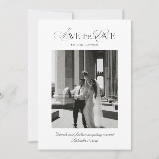 Trouwfoto 'Save the Date' Kaart (Voorkant)