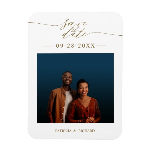 Trouwfoto Save The Date Magneet (Verticaal)