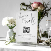 Trouwfoto Sign QR Code Deel Jullie Foto's Poster